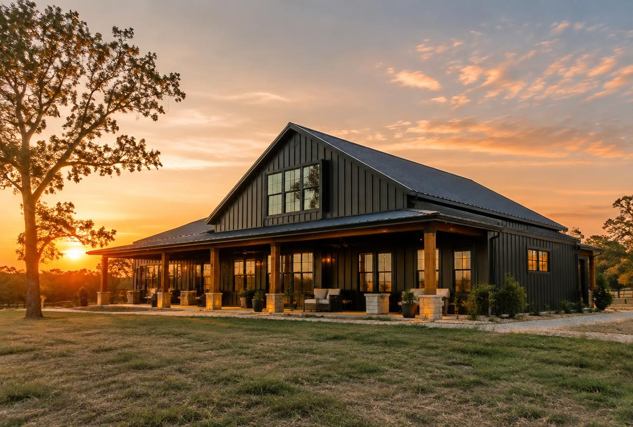Representative barndominiums construction in North Texas