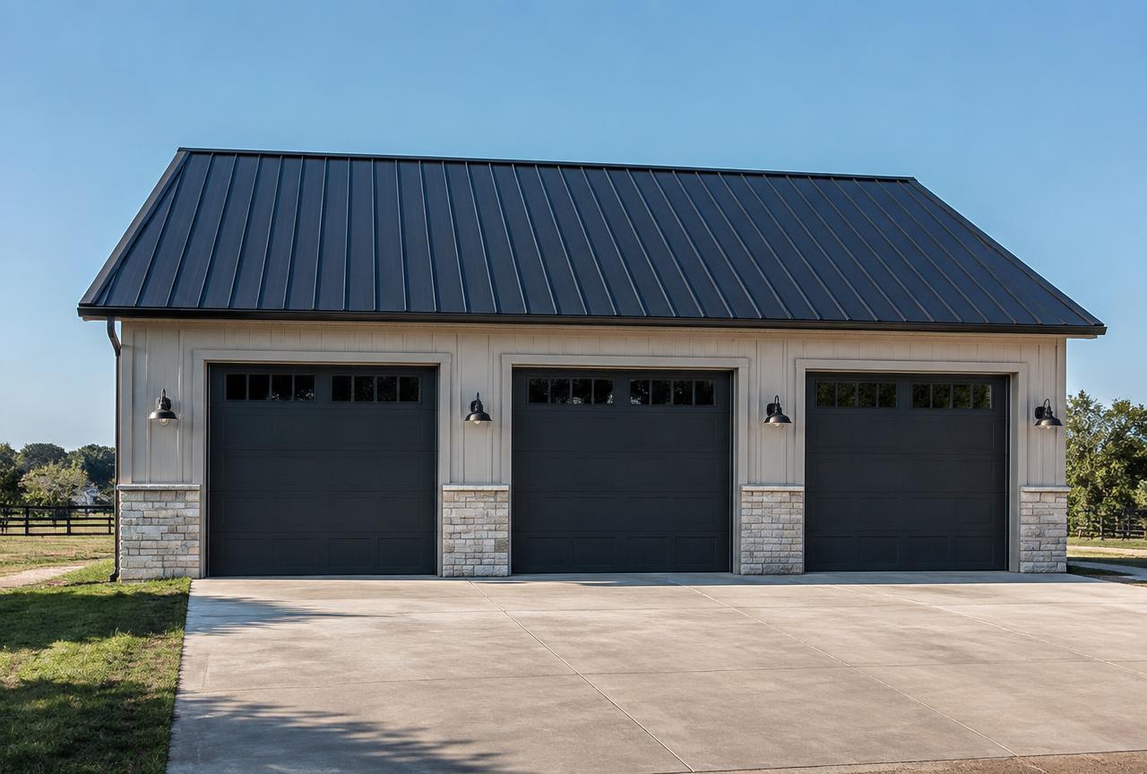 Garages built as new construction in North Texas