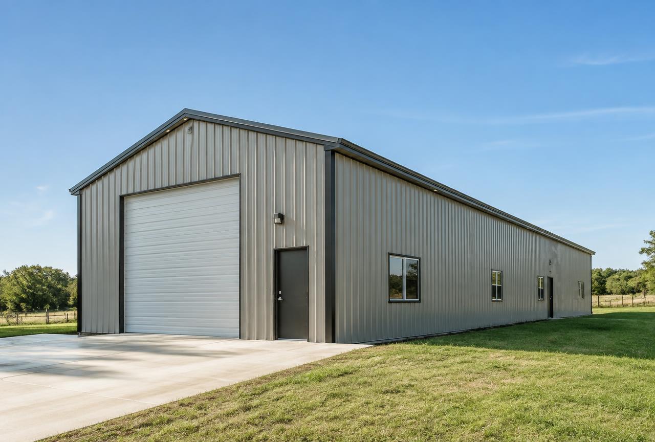 Pre-Engineered Metal Building (PEMB) built as new construction in North Texas